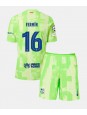 Barcelona Fermin Lopez #16 Replika Tredje Kläder Barn 2024-25 Kortärmad (+ byxor)